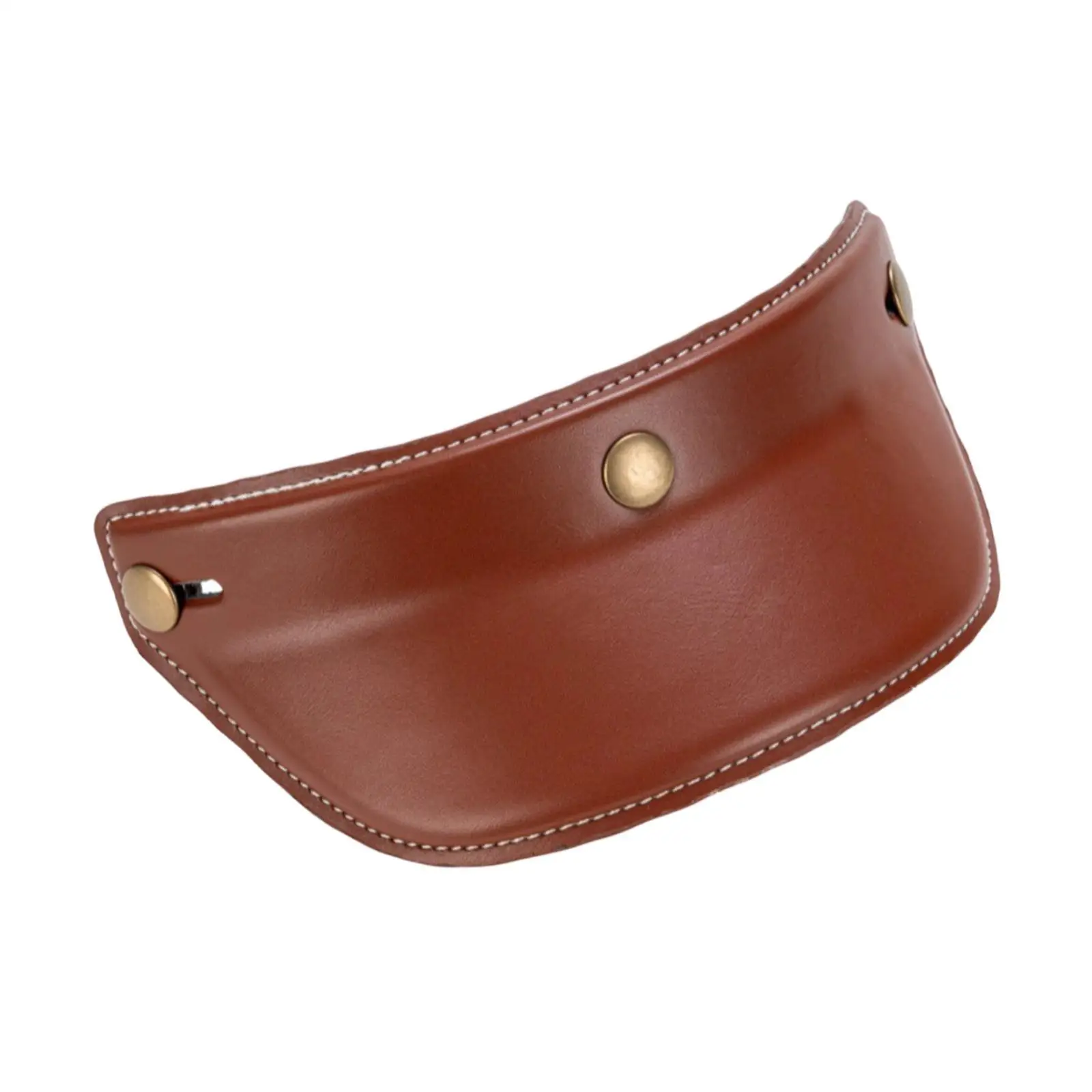

Helmet Sun Visor PU Leather Classic 3 Snap Brim for Jet Half Helmet Accessories for Motorcycles