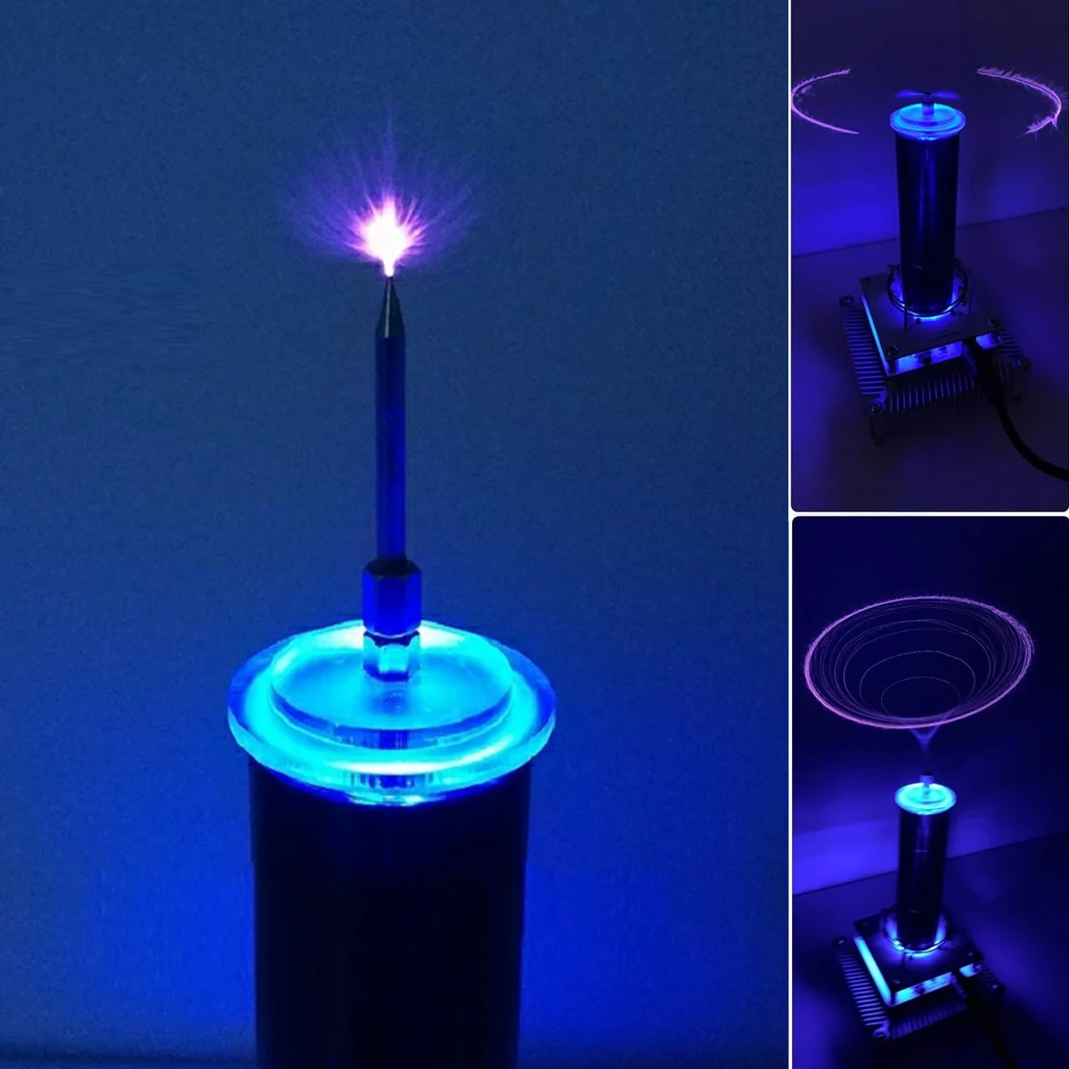 For Tesla Coil Speaker Bluetooth-compatible Music High Power Voltage Pulse Electric Arc Generator Artificial Lightning Speaker