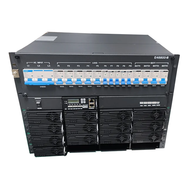 SNMP Impow 48V 125V 5U E48200 DC نظام المعدل 100A 150A جزءا لا يتجزأ من إمدادات الطاقة الاتصالات 19 بوصة 17 الرف