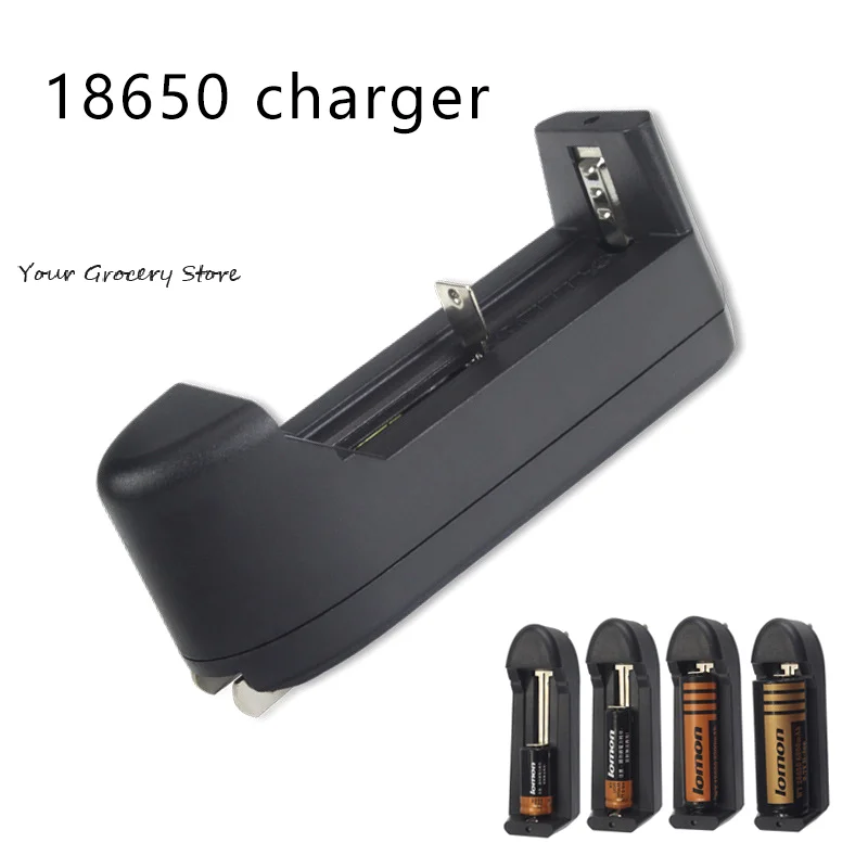 3,7 V 18650 16340 14500 18350 Li-Ionen-Akku, Einzelschlitz, automatisches Ladegerät, EU-Universal-Ladegerät