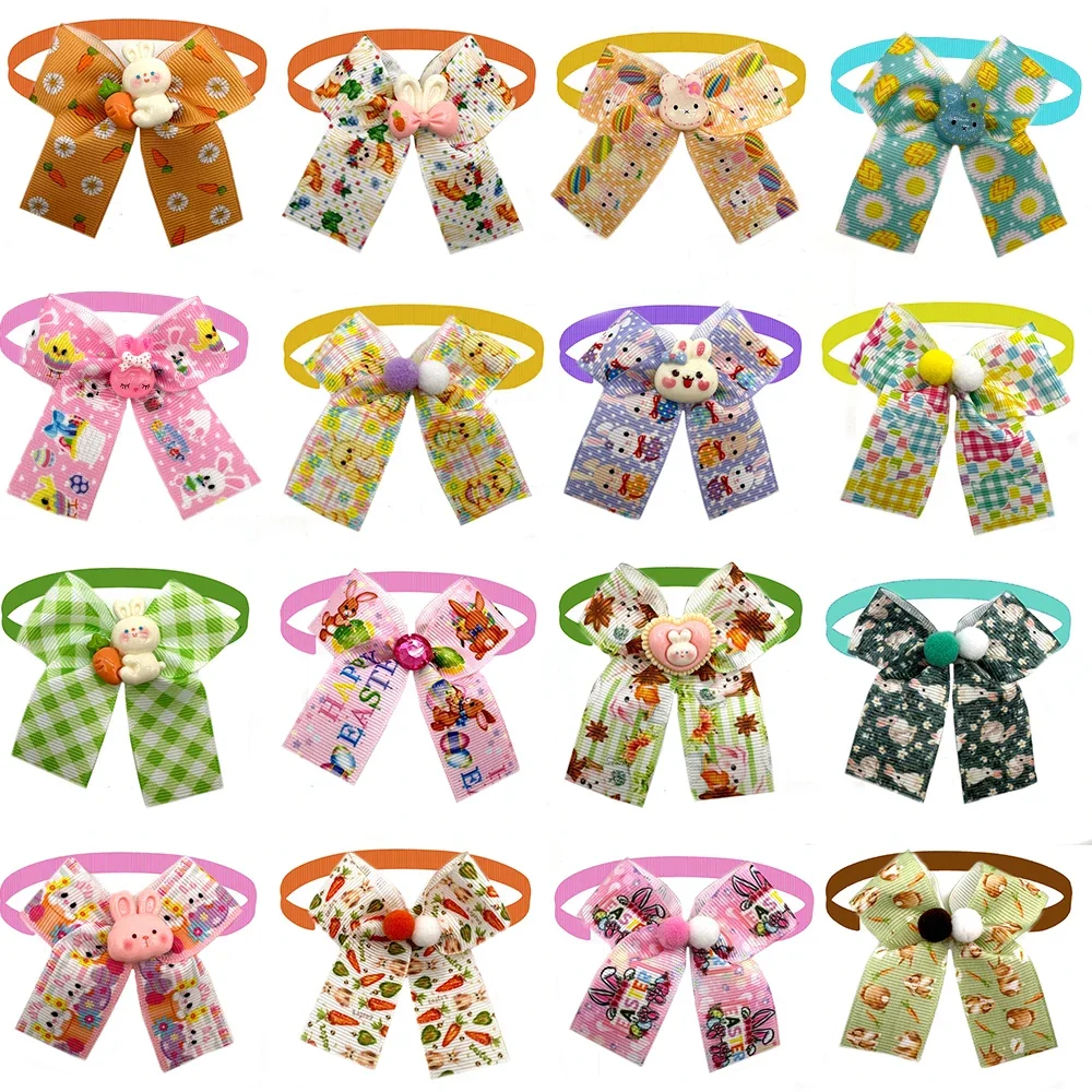 

30/50pcs Easter Pet Dog Bow Ties Small Dog Fashion BowTie Adjustable Collar Pet Grooming Bows Dog Accessories for Small Dogs