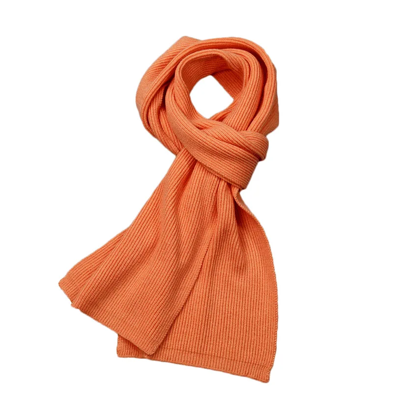 

New Soft Core Spun Yarn Modal Knitted Scarf Women Winter Warm Plain Hijab Korean Style Couple Shawl Plush Unisex Neck Warmer