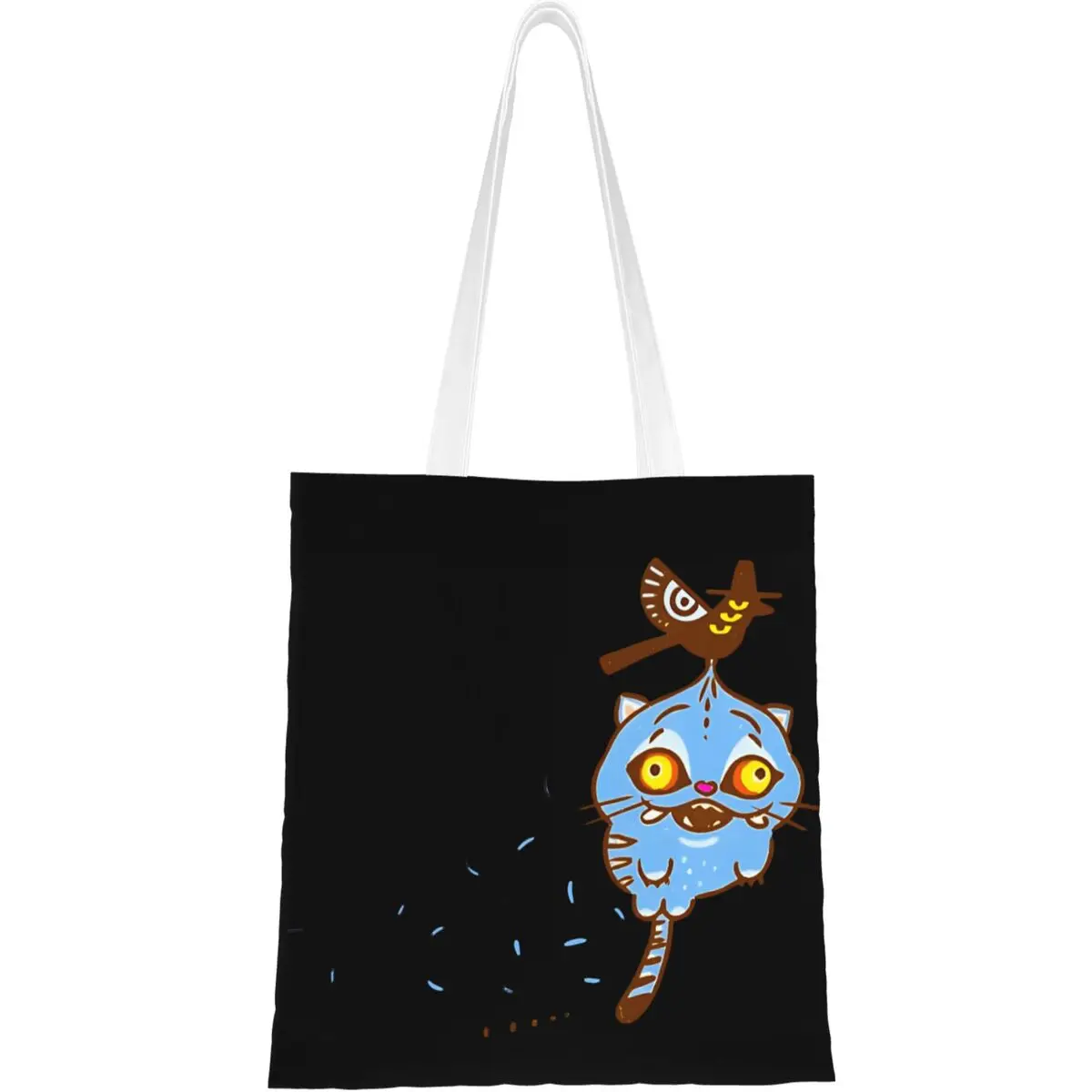 

KPop Demon Hunters Shopper Bag derpy tiger and bird Shoulder Bag Female Outdoor Polyester Tote Bag Funny Custom Handbags