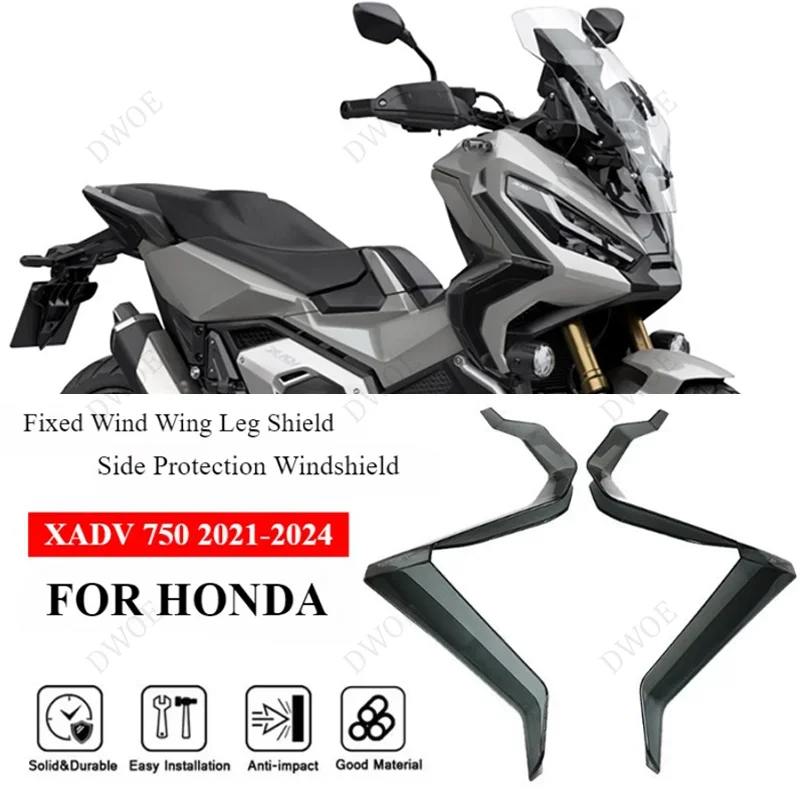 Motorcycle Fixed Wind Wing Leg Shield Side Protection Windshield for HONDA XADV 750 X-ADV750 XADV750 2021 2022 2023 2024