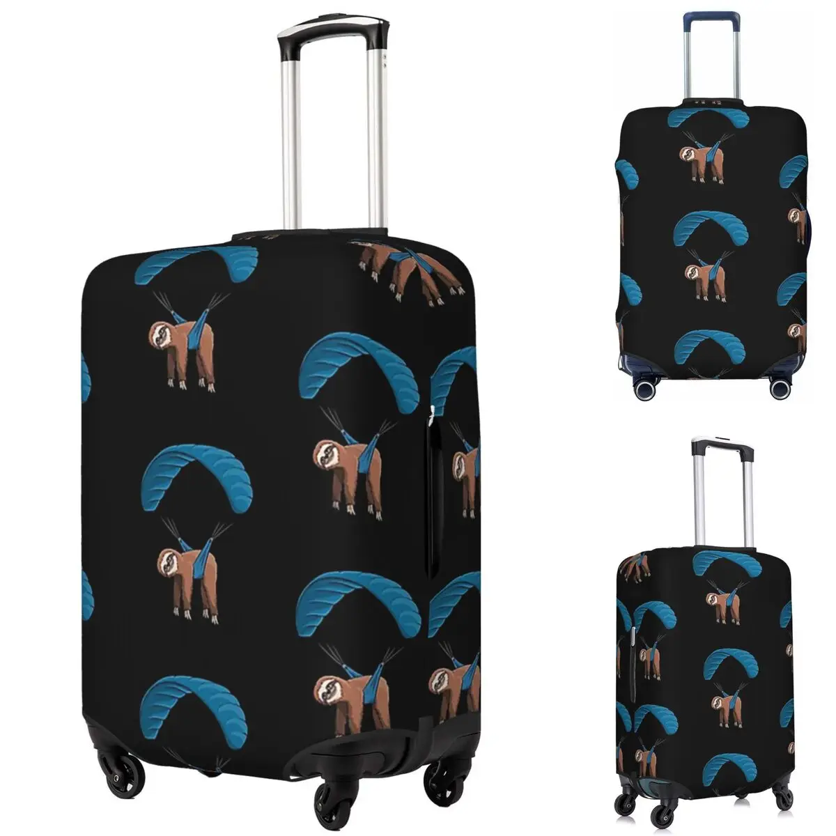 

Paragliding Flying Sloth Skydiving Paraglider Suitcase Cover Protection Elastic Travel Luggage Protector Covers for 18-32 Inch