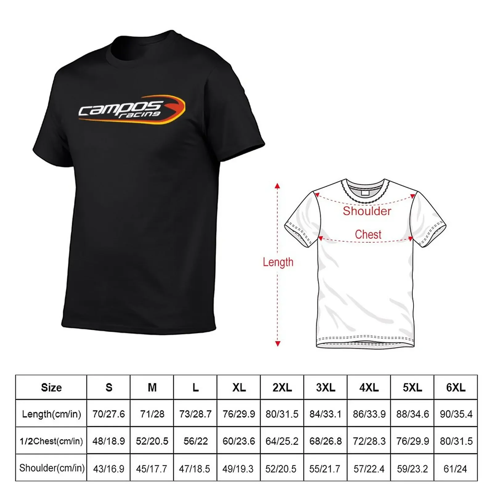 Authentic Campos Racing Design T-Shirt hippie clothes boys animal print mens graphic t-shirts pack