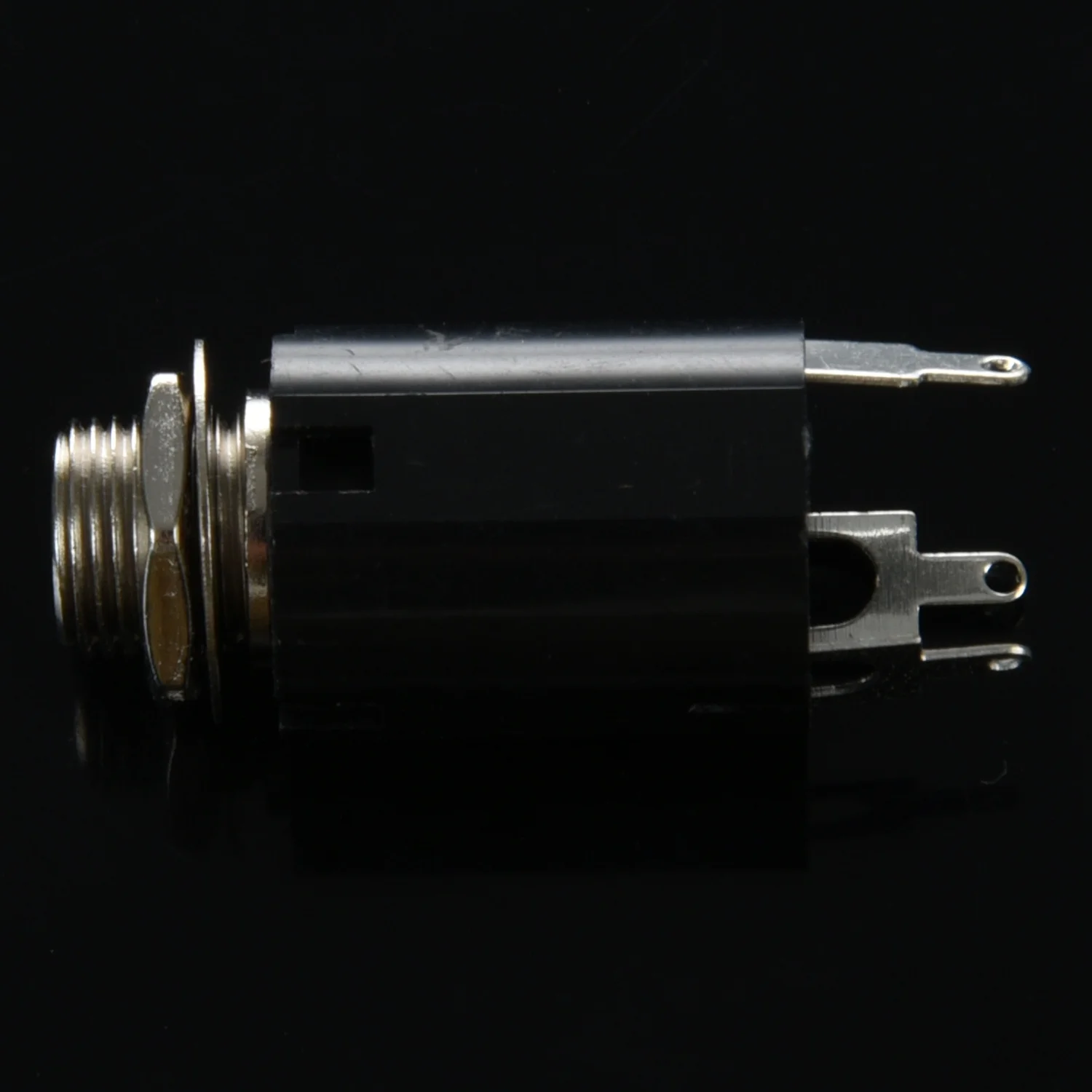 Práctico conector final de guitarra negro, entrada 6,35 para cualquier pastilla Eq de guitarra, salida, piezas y accesorios de guitarra, 1 ud.