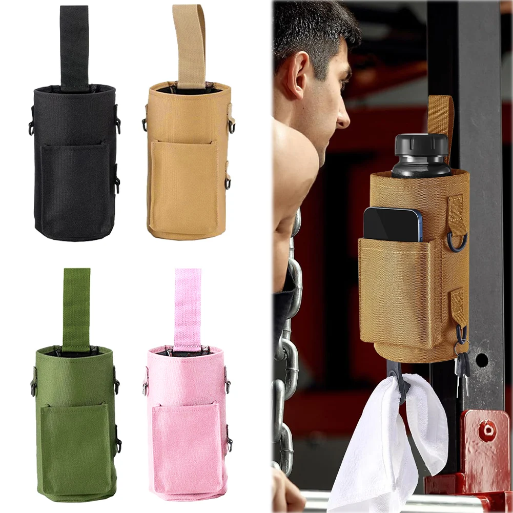 

Magnetic Crossbody Water Bottle Bag with Front Pocket Water Bottle Holder Pouch Sports Bottle Carrier for Outdoor Sports