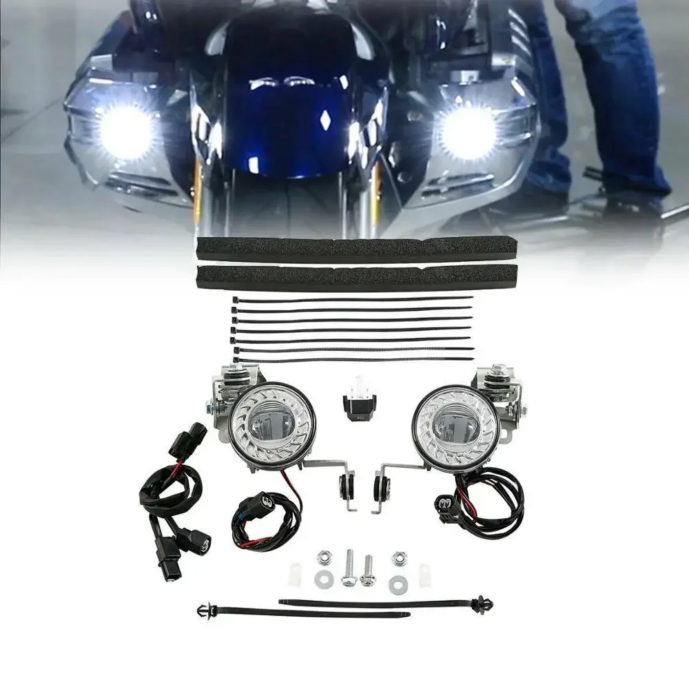 For Honda Gold Wing GL1800 GL 1800 2018-2020 2019 Replace of 08V70-MKC-A00 Motorcycle Acsessories LED Fog Lights Attachment Kit