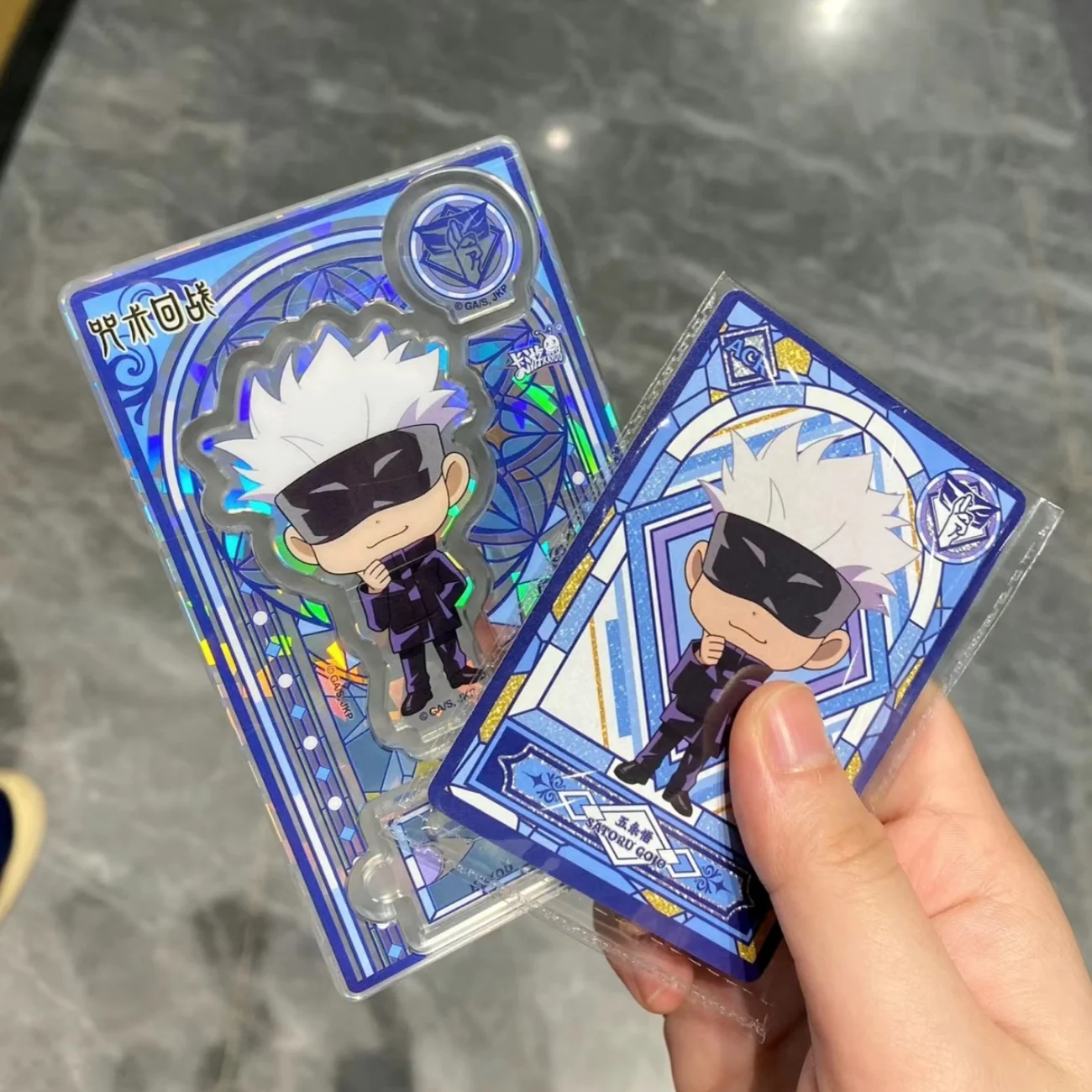 In Stock Kayou Original Jujutsu Kaisen Satoru Gojo Fushiguro Megumi Itadori Yuji Standing Plates Warlock Edition Collect Cards