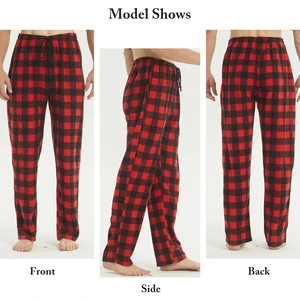 Herren -Wollpyjama mit Taschen, kariertem Hintergrund, Loungehosen zum Schlafen, Loungewaren, heiße Schlafkleidung 8 Hauptverkäufe Herren -Pyjama Kurzfilm - №3