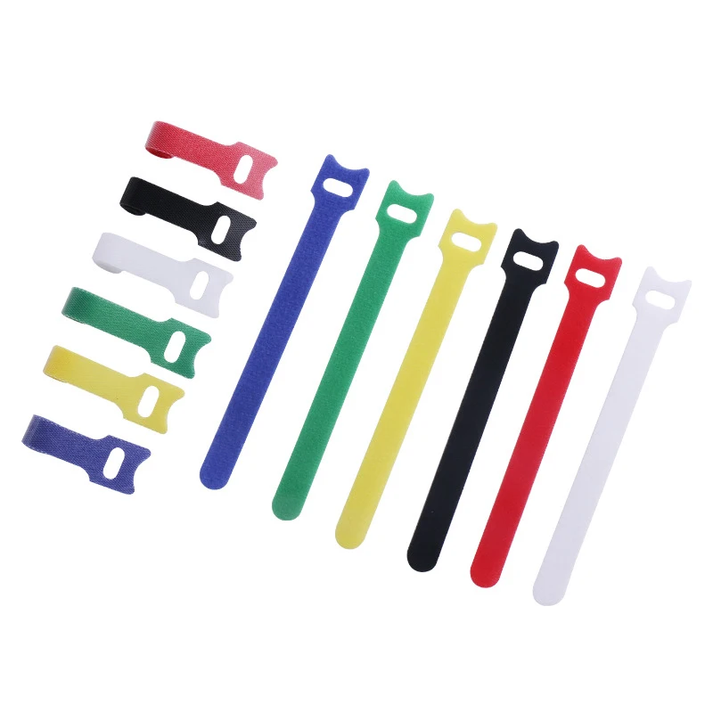 10/50pcs Adjustable Cord Ties Reusable Cable Ties Microfiber Hook Loop Cords Tape Storage Fastening Strap Tape Organizer