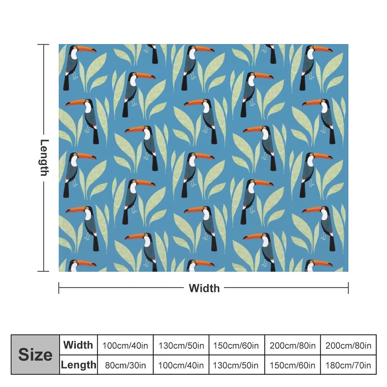 Toucan Throw Blanket Moving Loose Soft Big Soft Beds Blankets