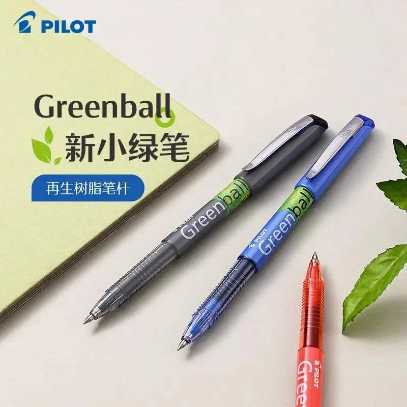 Pilot BL-GRB5 Greenball 0.5mm Water Gel Pen,Lightweight Grip,Fine Bullet Tip Recycled Barrel,Smooth Writing,Black/Blue/Red Stylo