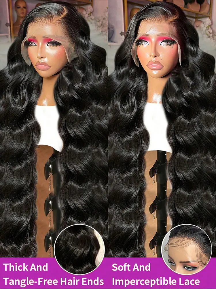 13x4 13x6 hd onda do corpo peruca dianteira do laço pré arrancado onda solta peruca frontal do laço 100% perucas de cabelo humano para preto 250% densidade