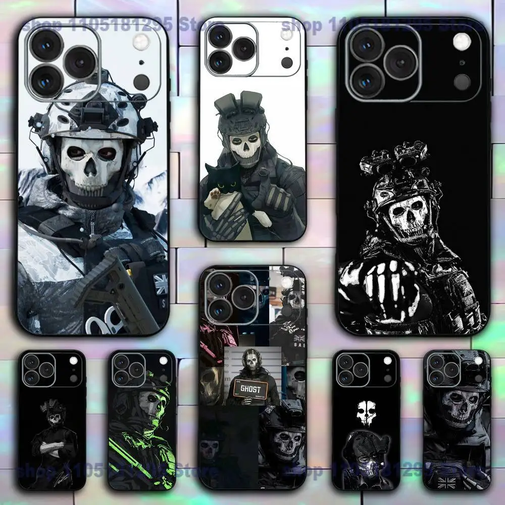 COD Call Of Duty G-Ghost لهاتف iPhone 17,16,15,14,13,12,11,Pro,X,XS,Max,XR,Plus, Mini Soft Silicone جراب هاتف أسود مقاوم للصدمات من مادة TPU #1