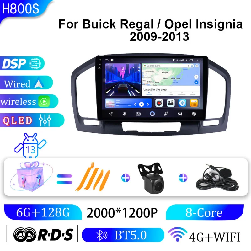 

For Buick Regal/Opel Insignia 09-13 Car Intelligent Systems Android Car Player GPS WIFI Carplay 4G Car Radio Navigation Stereo