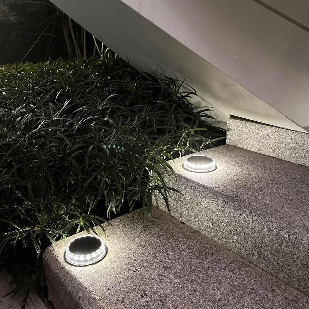 Solar Powered Ground LED Lights, Luz de paisagem para pátio gramado Yard Pathway, Pacote 4