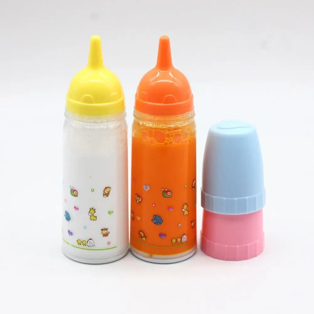 New Lovely Small Bottle Fit For 43cm Baby Doll 17 Inches Dolls Milk And Juice Bottles Plastic Cute Desktop Decor Accessories