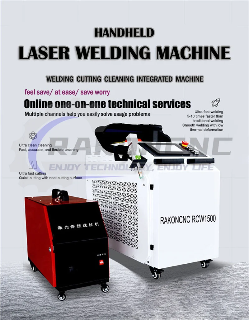 

Handheld Lazer Welding Machines 3 In 1 Metal Clean Cut Metal Weld Laser Welders 1000w 2000w 3000w Automatic