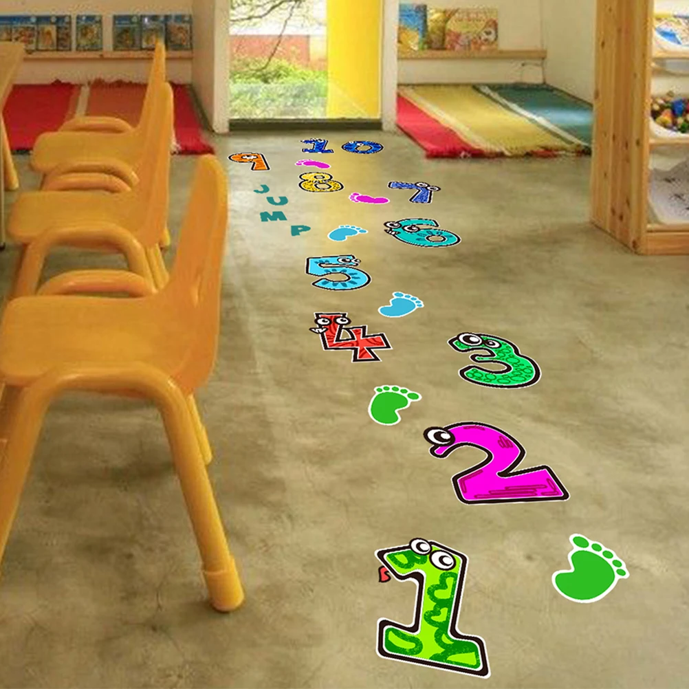 

Gaming Sticker Household Floor Stickers Applique Pvc Number Game Lattice Decals