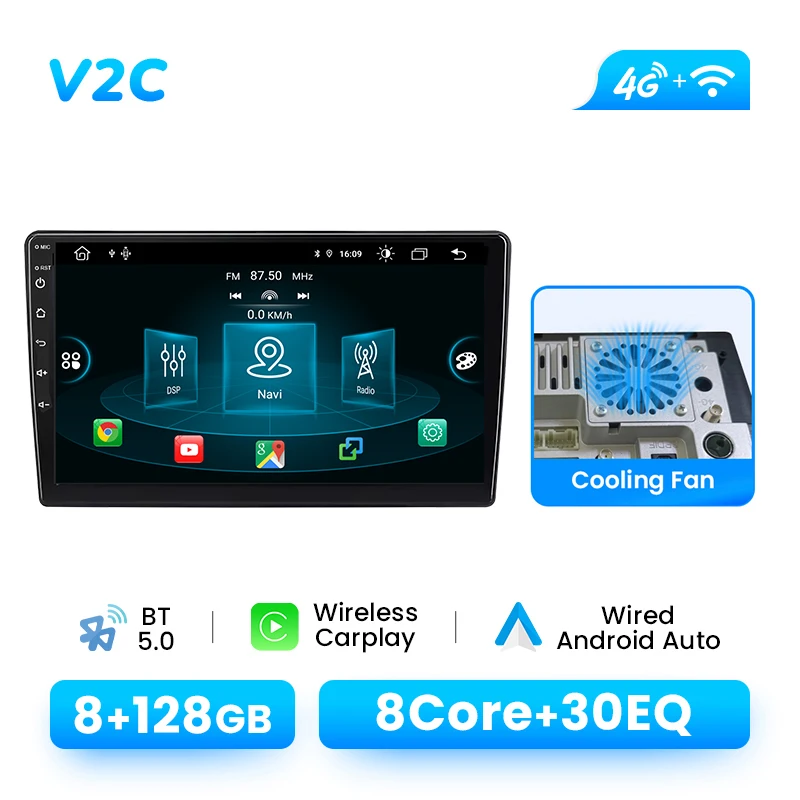 Android 14 autoradio voor Saab 93 2007-2011 GPS navigatie 4G WIFI multimedia draadloze Carplay stereo 1280*720 IPS scherm