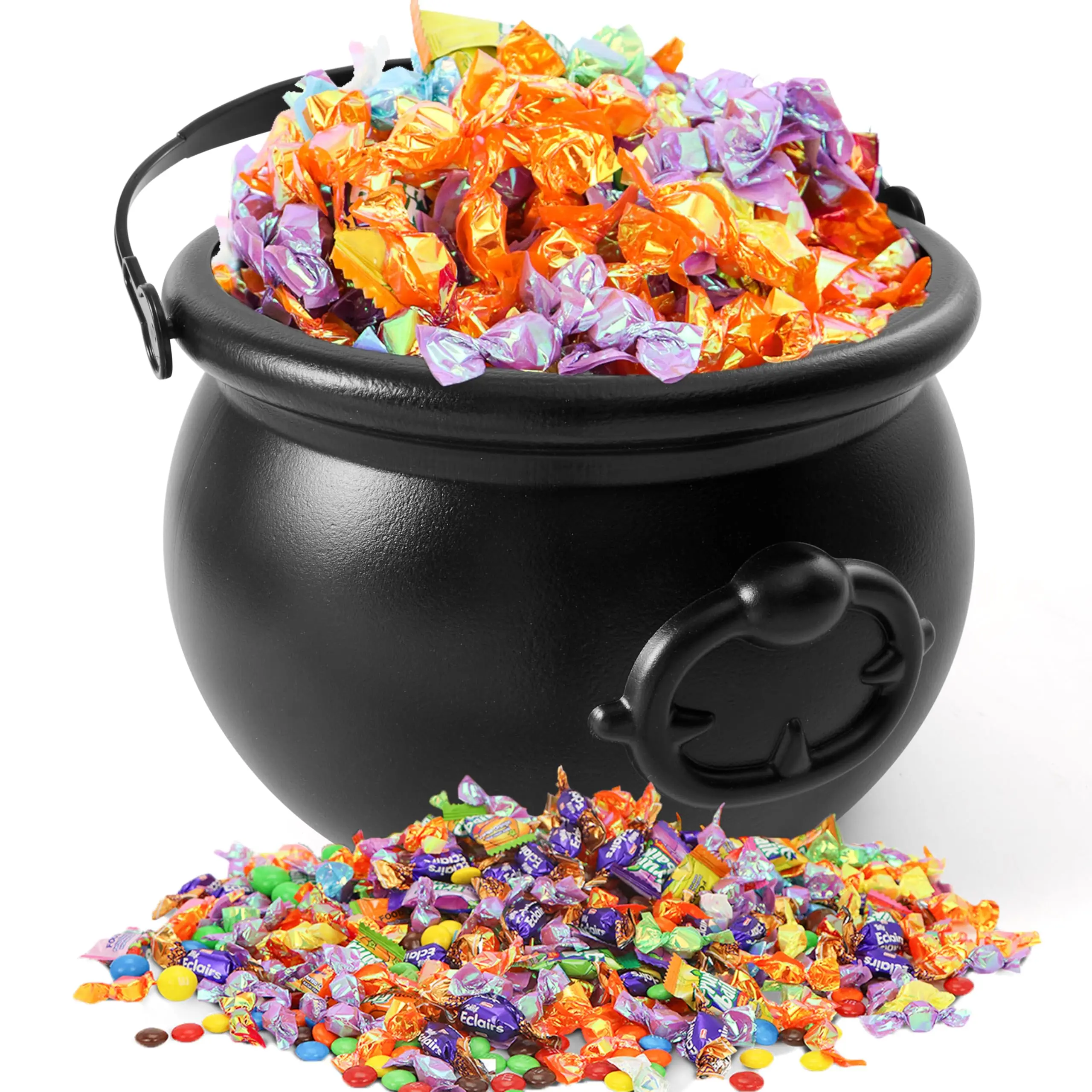 

Halloween Large Black Cauldron 7.5'', Halloween Candy Cauldron, Candy Kettle, Pot and Bucket, Black Witch Cauldron Candy Holder