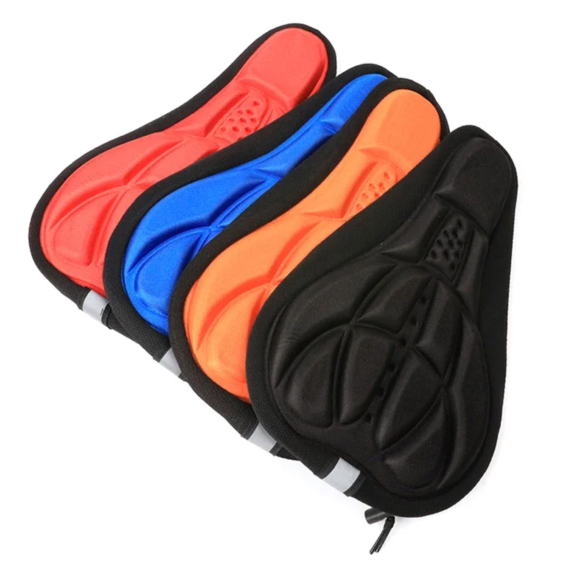 AliExpress 3D Bike Seat Cushion Cover Saddle Pad for Cycling Gel Seat Cover Orange Breathable Comfortable Easy to Use Universal Fit