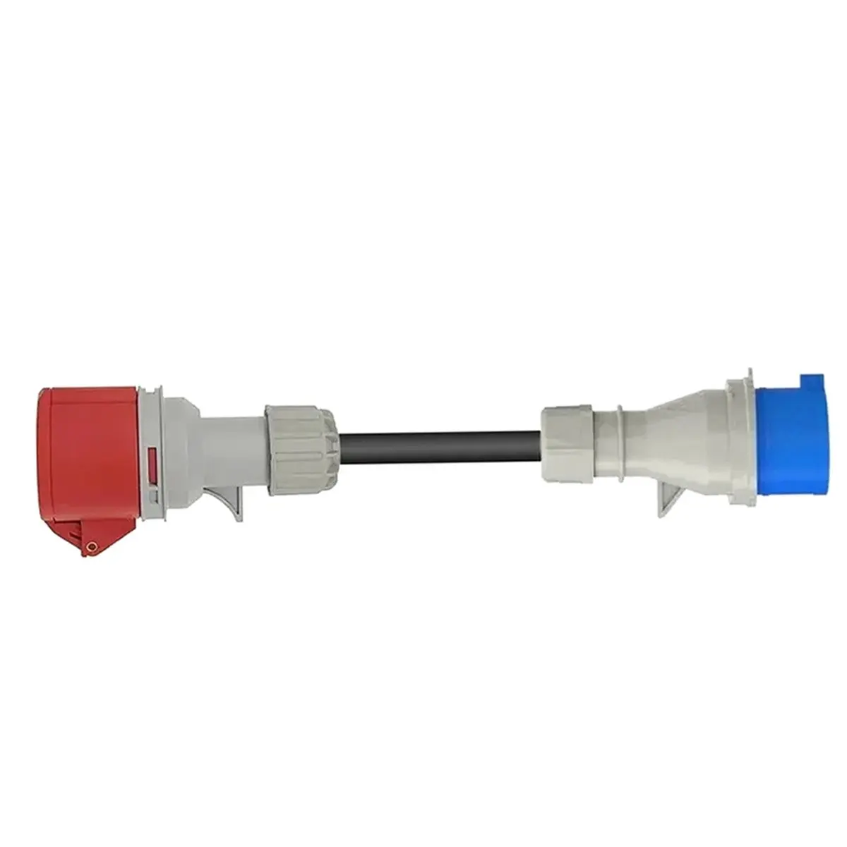 Budget-Friendly-EV Portable Charger Three-Phase 32A Base-Single-Phase 32A Head Adapter CEE Red Power Female Plug Socket Adapter
