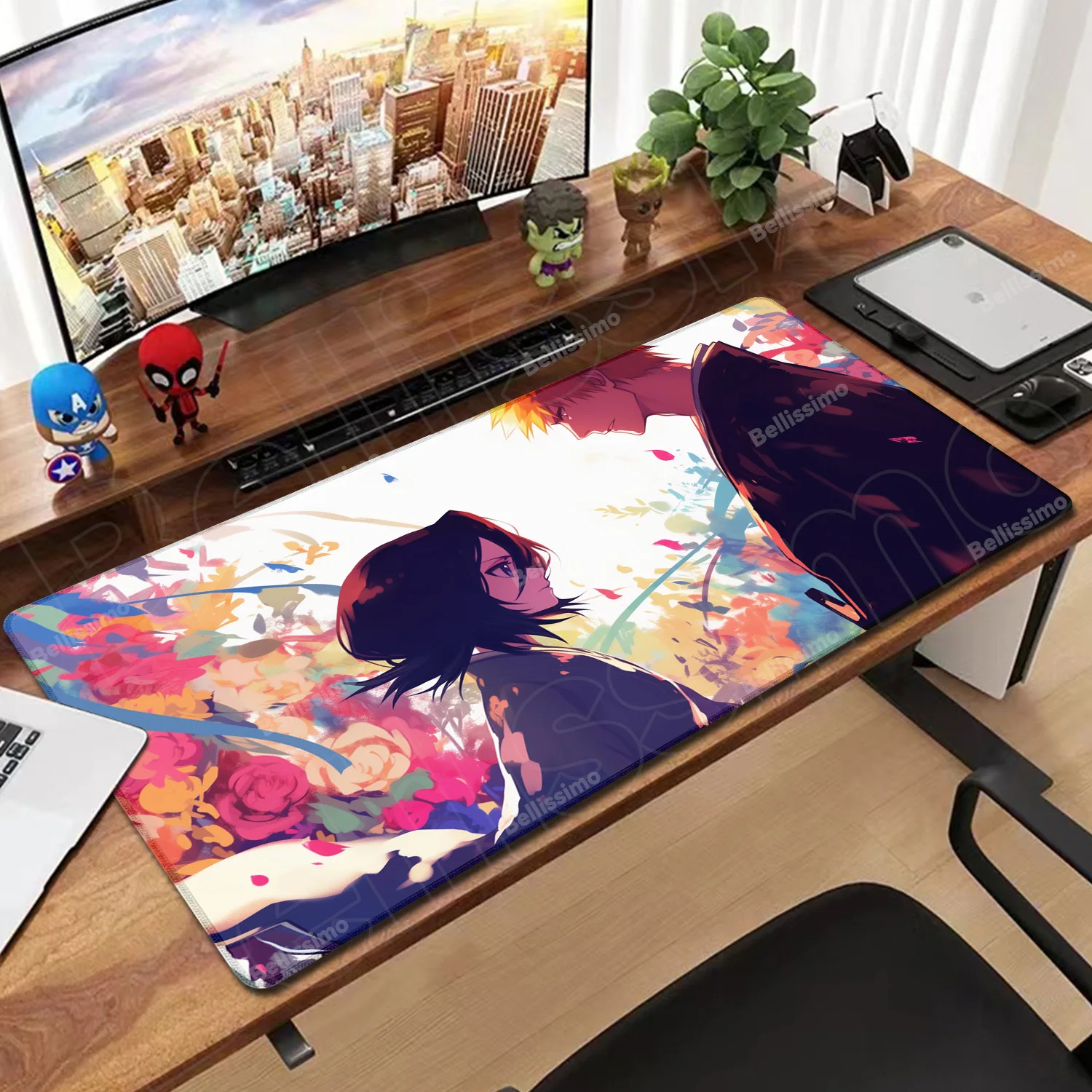 HD Anime Mousepad XXL Bleach Mouse Pad Kurosaki Ichigo Large Computer Mause Mat Rubber Manga Pc Gamer Deskmat Big Laptop Mats