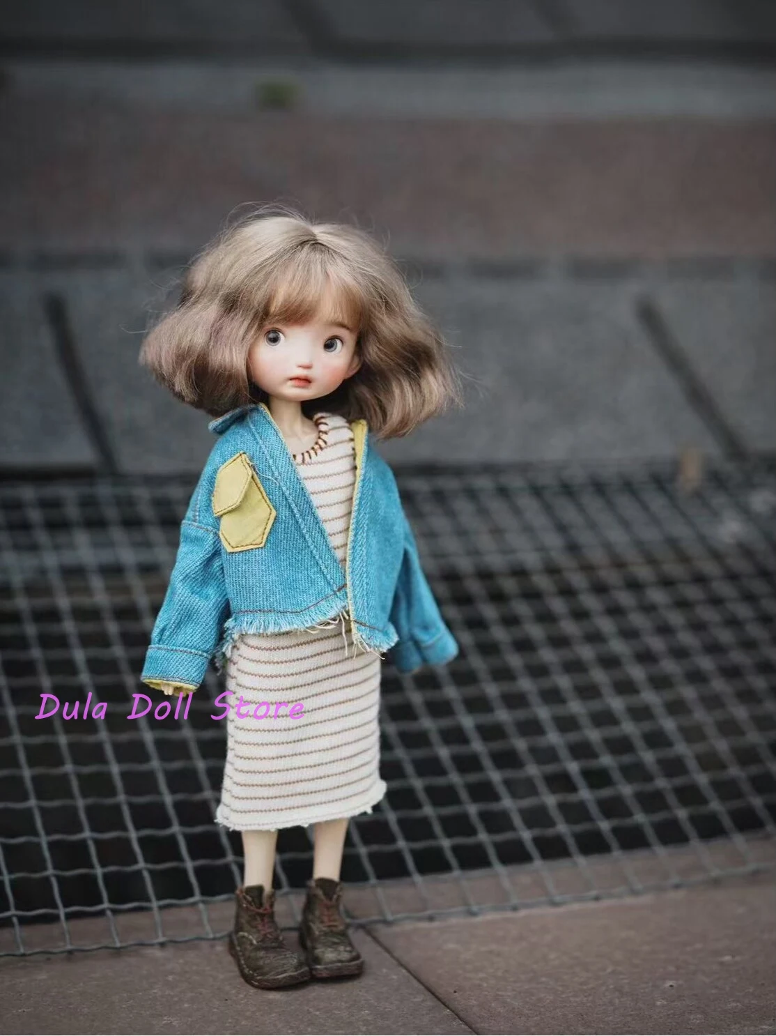 

Dula Doll Clothes Long Skirt and Denim Shirt Set for Blythe Landoudou Landazz Qbaby ob24 ob22 Azone Bjd Doll