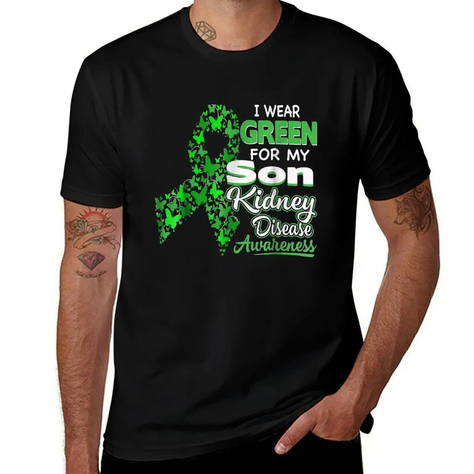 I wear Green for my Son - Kidney Disease Awareness T-Shirt Casual Minimalist Short Sleeve Top T-Shirt