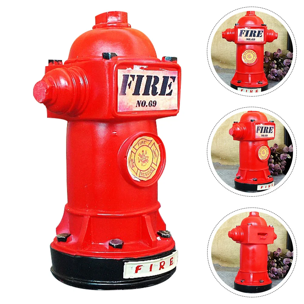 Piggy Bank Child Storage Fire Hydrant Ornaments Child Vintage Decor Toys Synthetic Resin Home Decoration