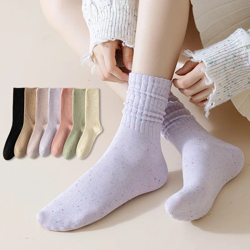 

Socks For Women Autumn New Candy Breathable Simple Girls Crew Socks Elastic Casual Plain Socks Women's Sports Comfortable