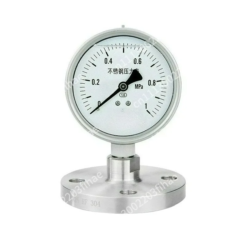 Suitable for YTP100BF flange connection dn25/dn50 stainless steel shock-resistant diaphragm pressure gauge