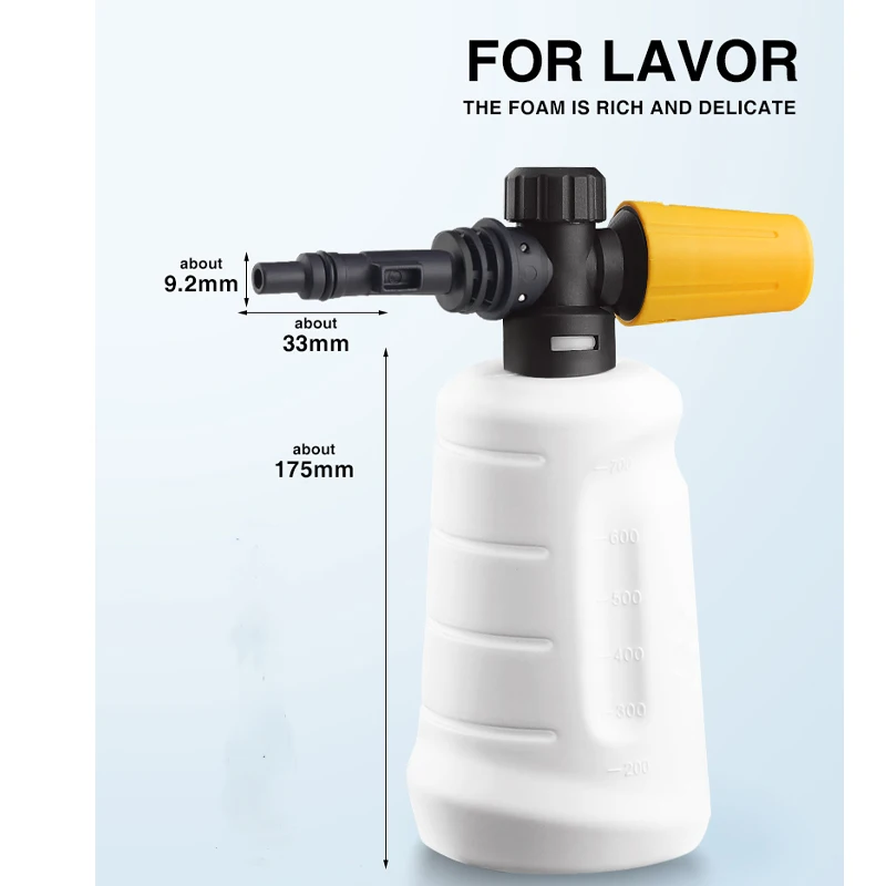 Car Wash Accessories 700ML Foam Cannon For Pressure Washer Lithium Battery Wash Gun 1/4 Quick Connection Snow Foam Lance