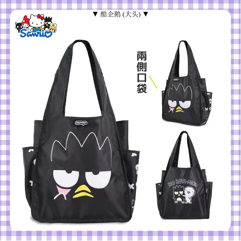 

Kawaii Sanrio Hello Kitty Pom Pom Purin Badtz Maru Handbag Girl Fold Shopping Bag Cartoon Cute Anime Figure Festival Gift