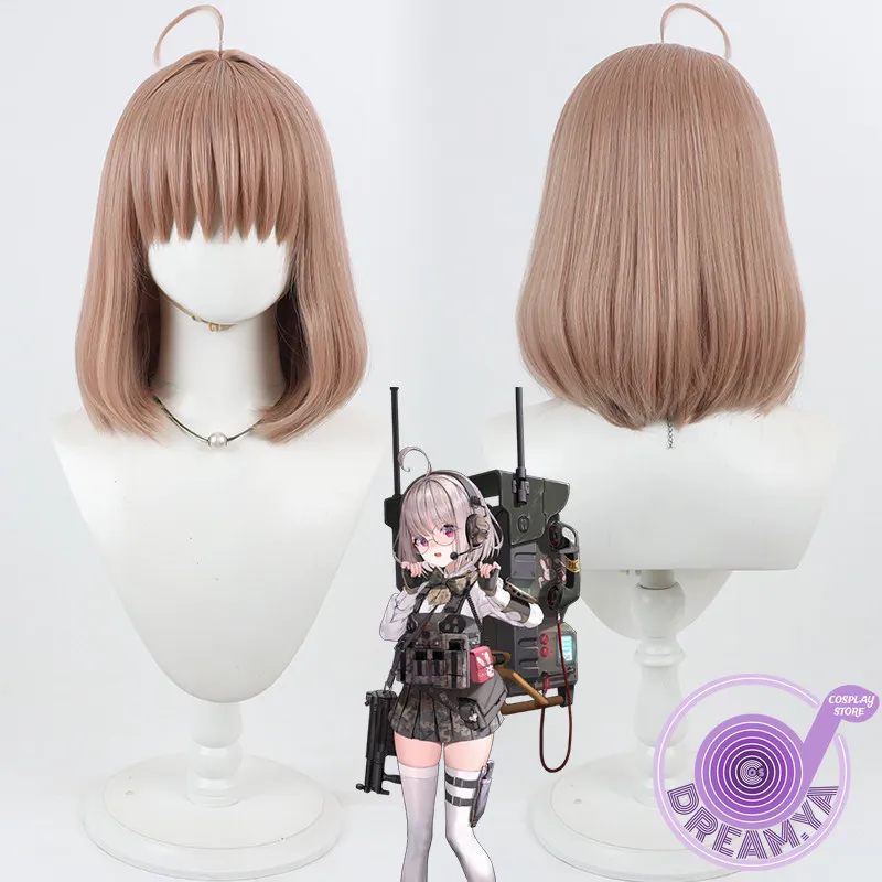 Signal Cosplay Wig Nikke Goddess Short BOB Heat Resistant Synthetic Hair Halloween Party Role Play Carnival + Free Wig Cap