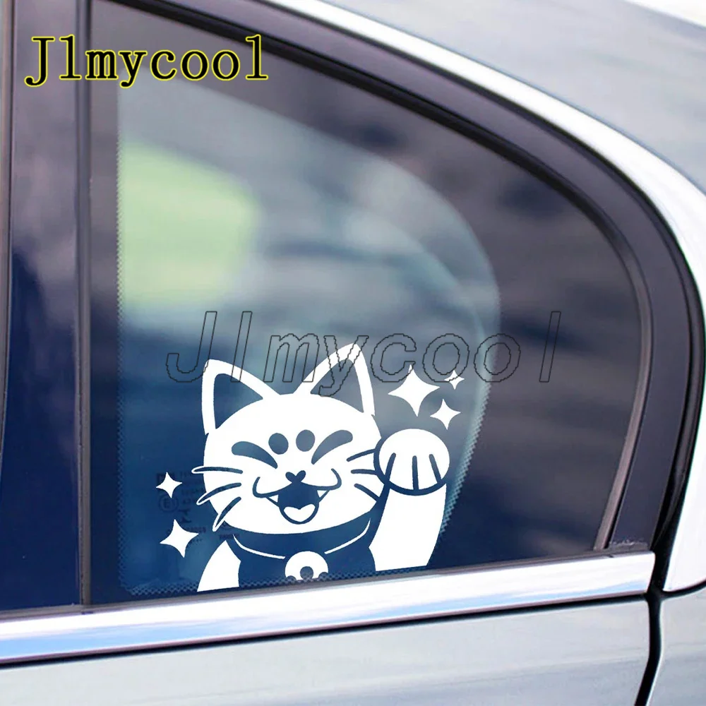 Niedliche glückliche Katze für Autoaufkleber, Dekoration, Notebook, Motorrad, Cartoon-Aufkleber, externe wasserdichte PVC-Vinyl-Aufkleber
