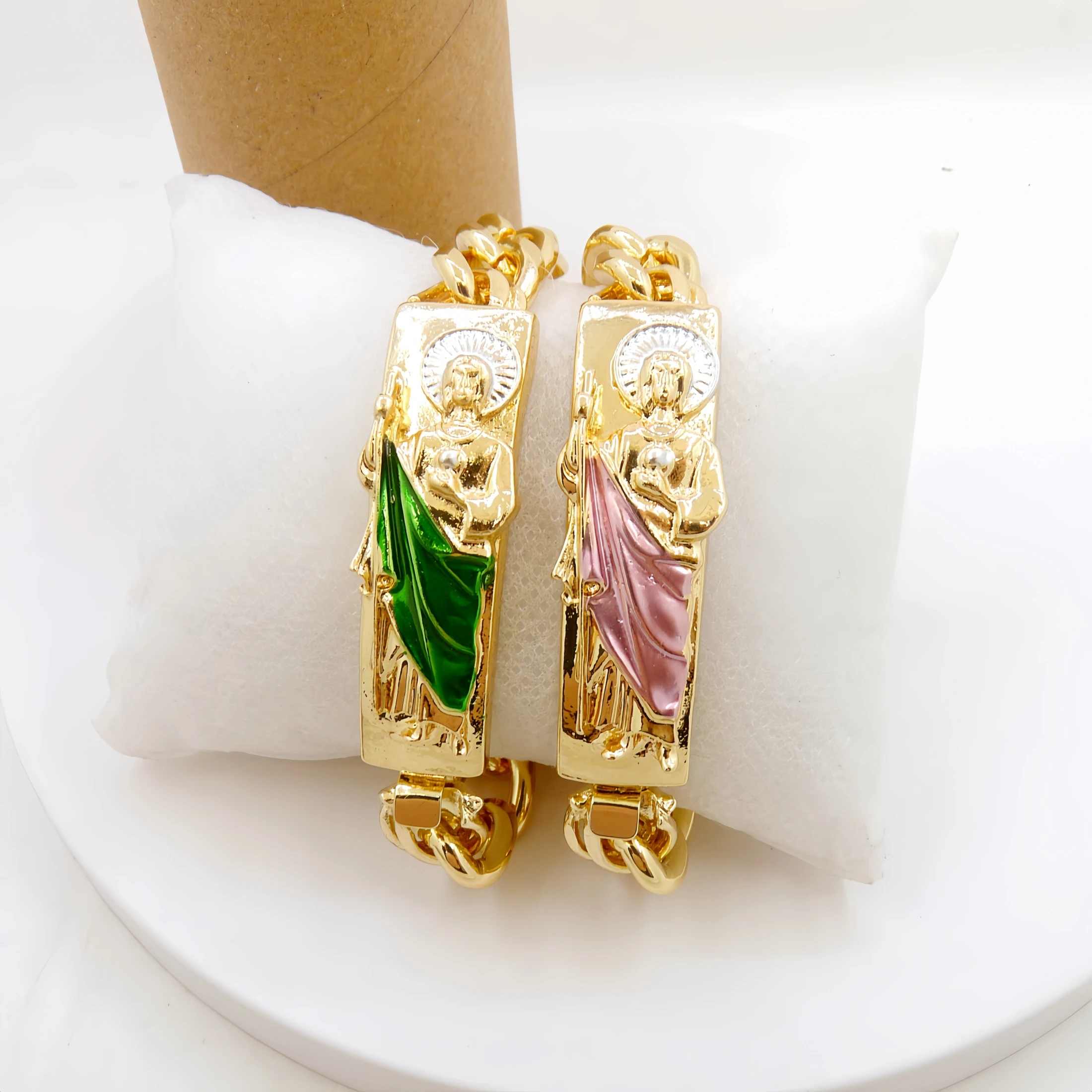 سلسلة سانت جود هيب هوب الكوبية ، سوار سان جوداس ، مجوهرات دينية للرجال