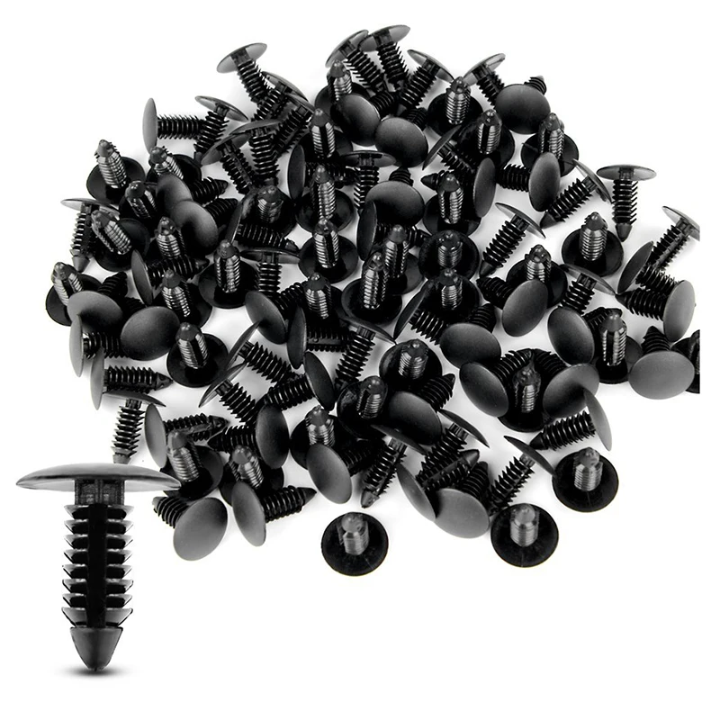 100x Plastic Bumper Fastener Rivet Clips Automotive Furniture Assembly Expansion Screws Kit Auto Body Clips