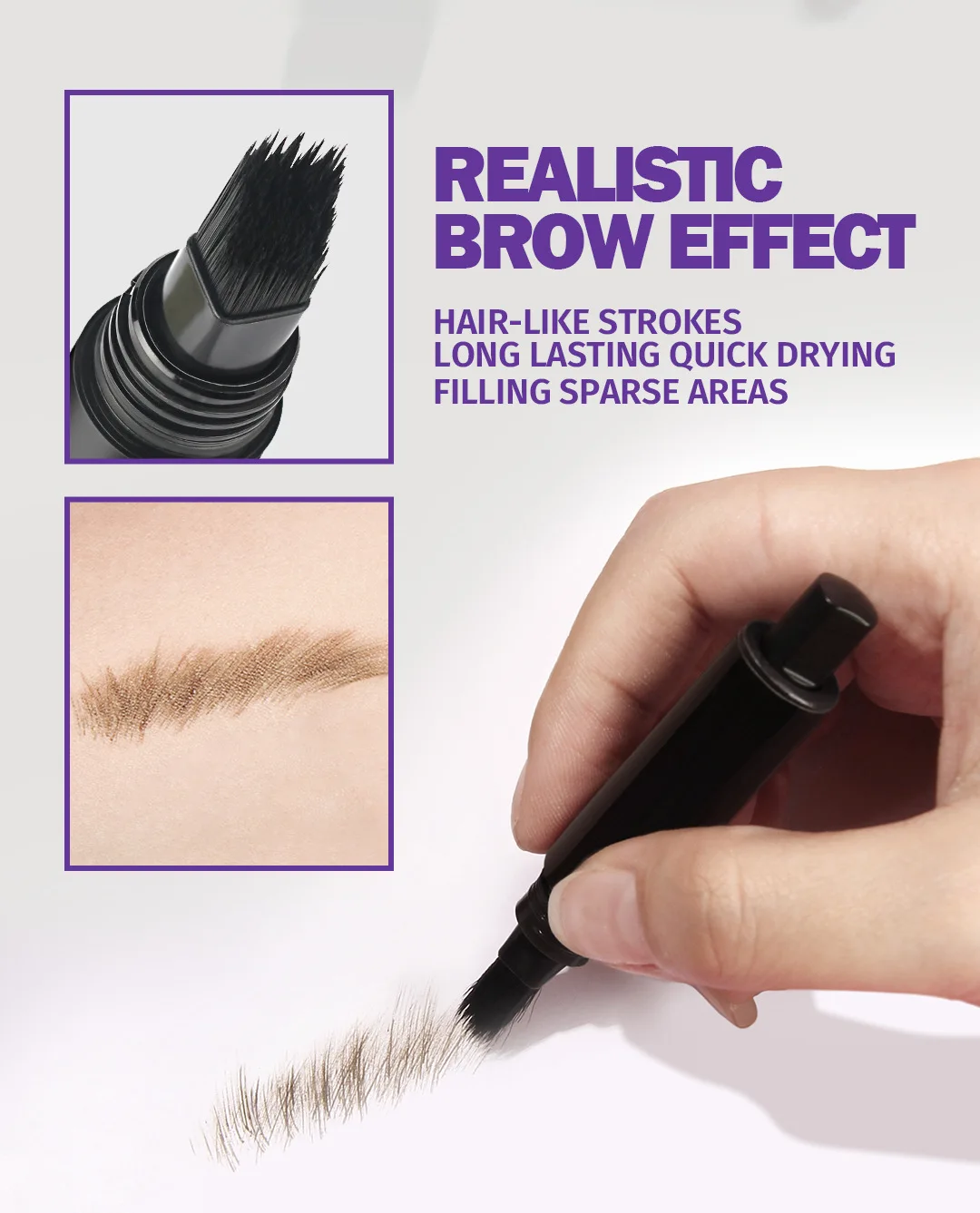 @//Teinte à sourcils la plus vendue, grande tête de brosse, sans taches, poudre à sourcils imperméable, ligne de cheveux, presse multi-usage, crayon à sourcils sauvage
