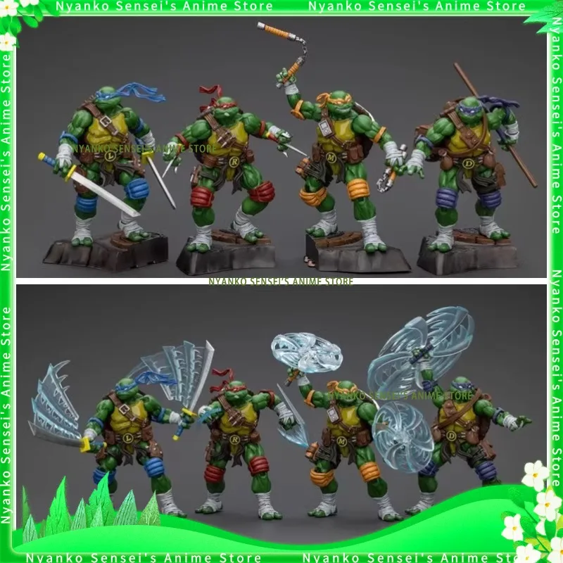 JOYTOY Tortuga Ninja mutante adolescente Leonardo & Raphael & Michelangelo Donatello 1/18 figura de acción modelos de Anime muñeca de juguete coleccionable