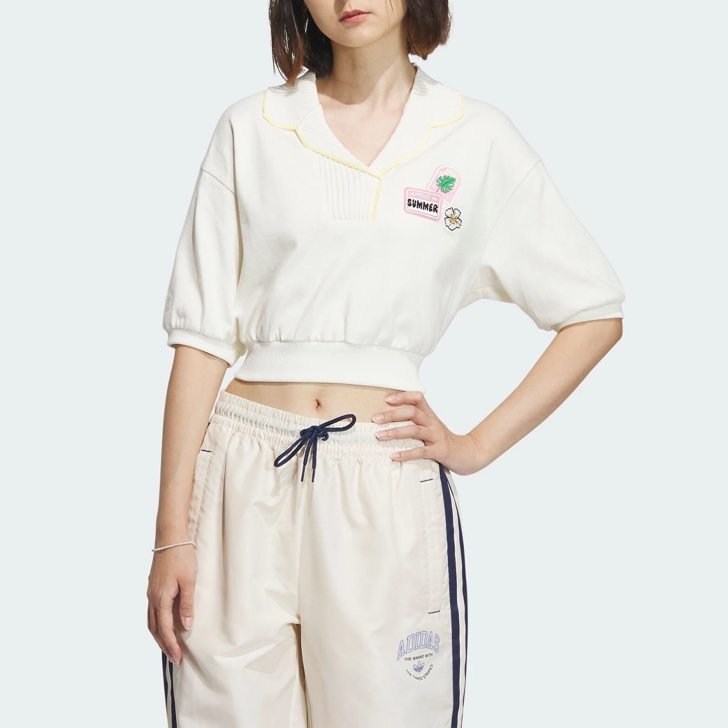 

Adidas Authentic Three Leaves Women's Fashion Sports Short Sleeve POLO Shirt IW6299