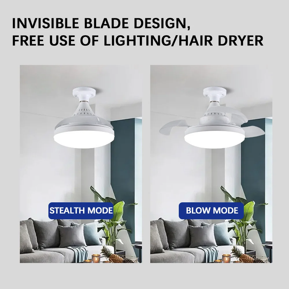 Smart LED Ceiling Fan Light Remote Control + APP Adjustable Color Temperature Brightness Lamps Living Room Bedroom Indoor Lights