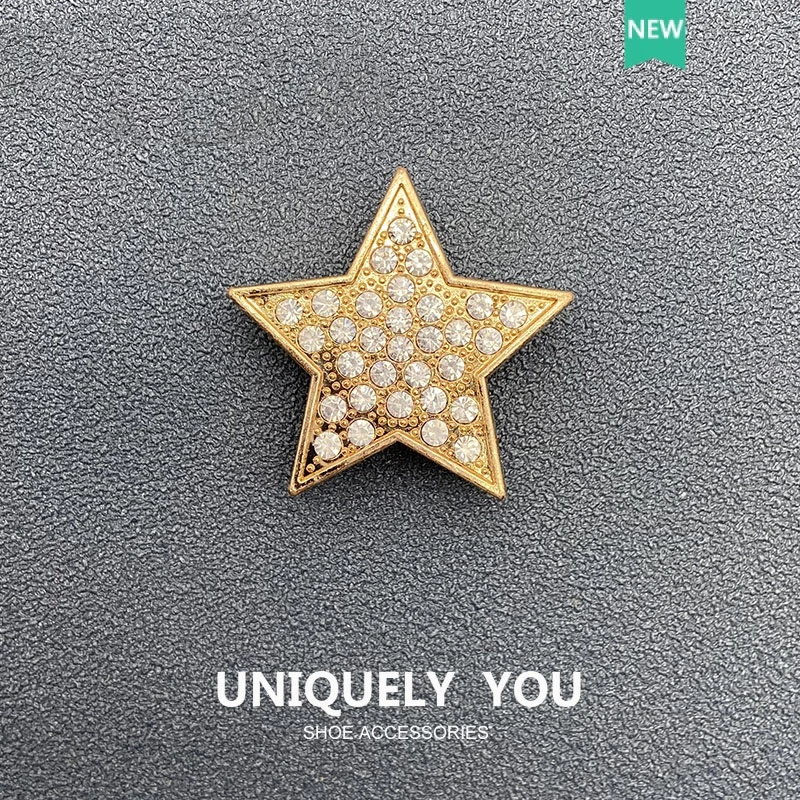 

Metal Shoe Charms - Diamond Pentagram Button Shoes Accessories, Fashion Decorative Buckle for Cross Shoes