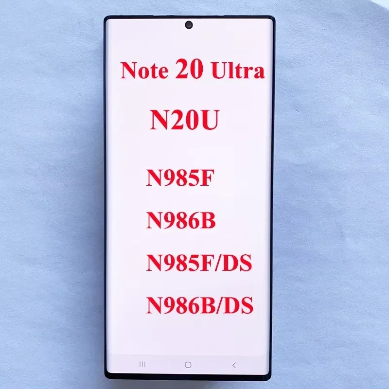 AMOLED lcd For Samsung Galaxy Note 20 Ultra N985 N985F N986F N986B note20 ultra 5G LCD Display Touch Screen With lines or dots