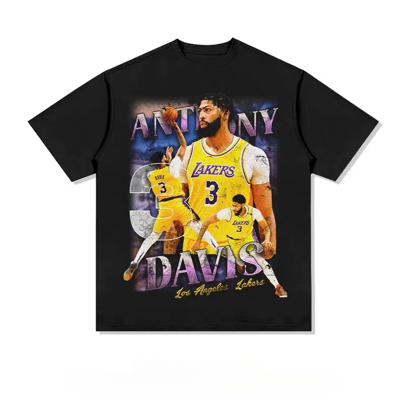 

Футболка Anthony Davis Brow Legend с графическим принтом, оверсайз, с круглым вырезом, из эластичной быстросохнущей ткани, для баскетбола, уличный стиль, Y2K