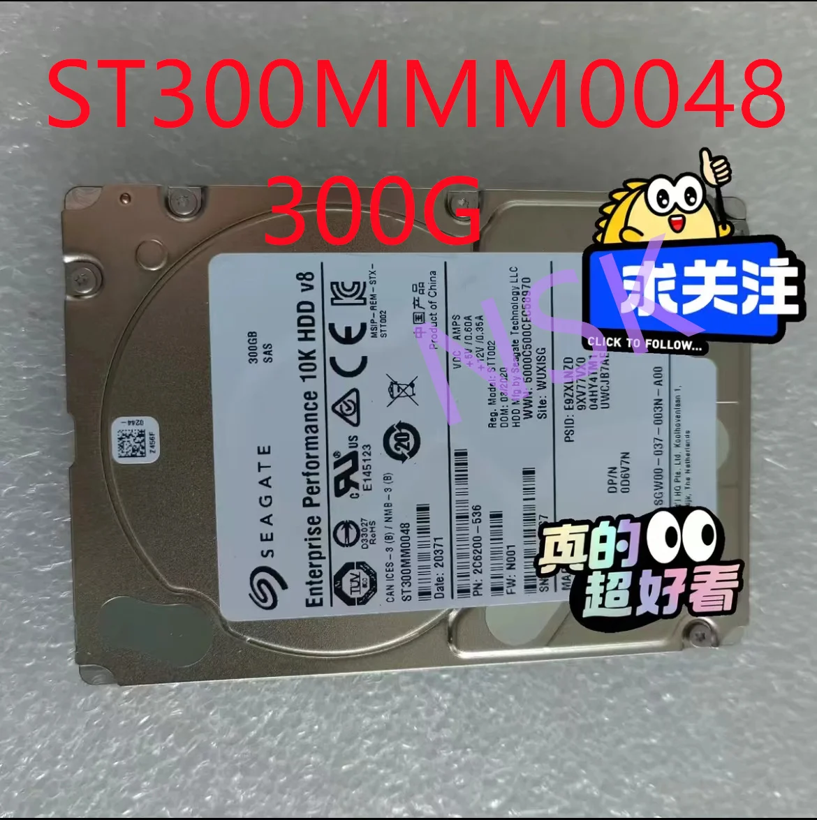 

New original ST300MMM0048 FOR Dell DELL 300G SAS server hard drive 10K 2.5-inch