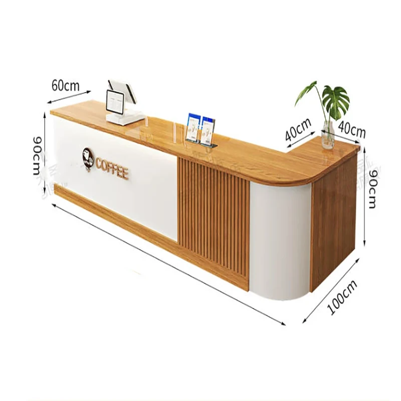 Luxury Office Reception Desk Beauty Display Stand Counter Reception Desk Cash Podium Mostrador Tienda Commercial Furniture